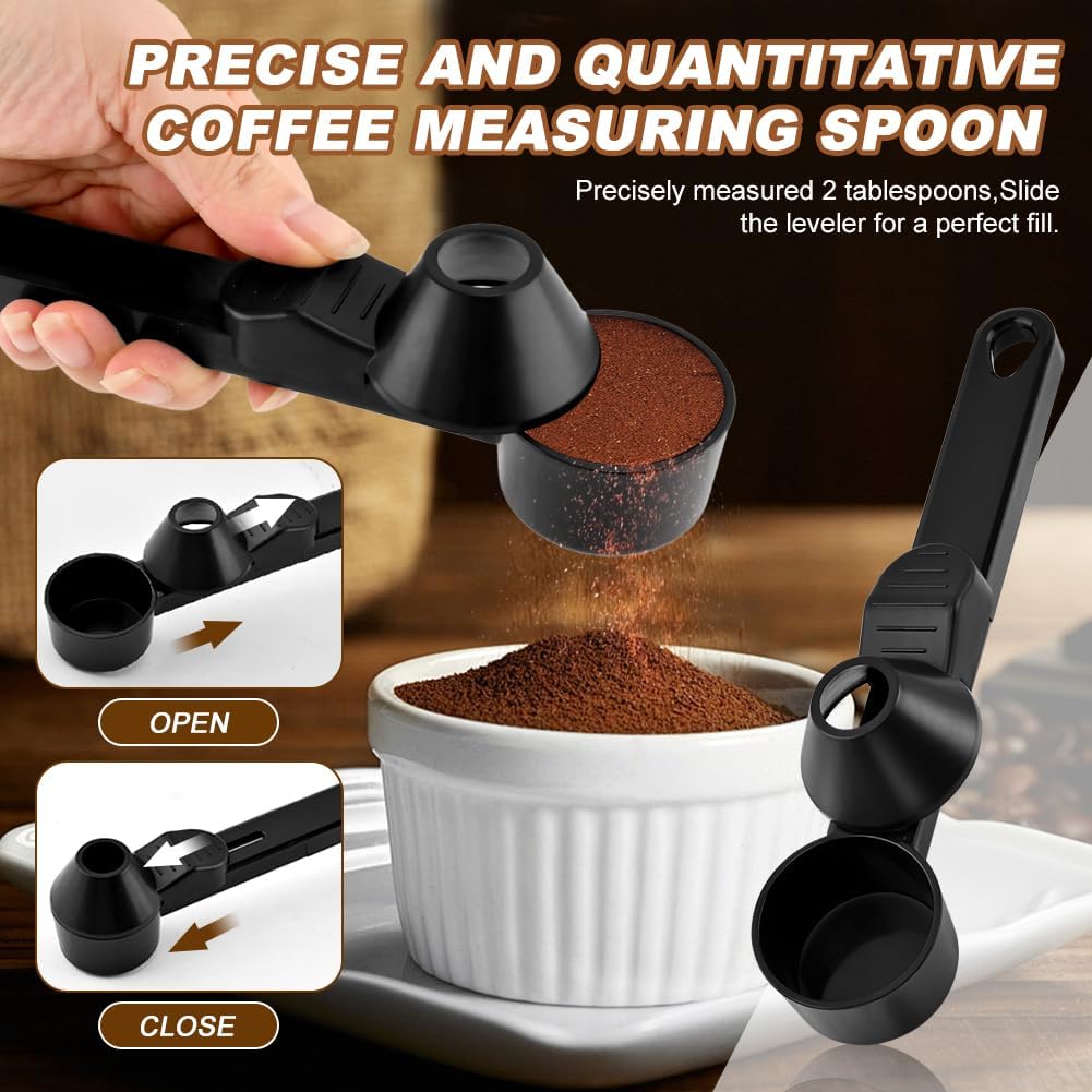 2-pcs Spill-Resistant Round Coffee Spoon Set