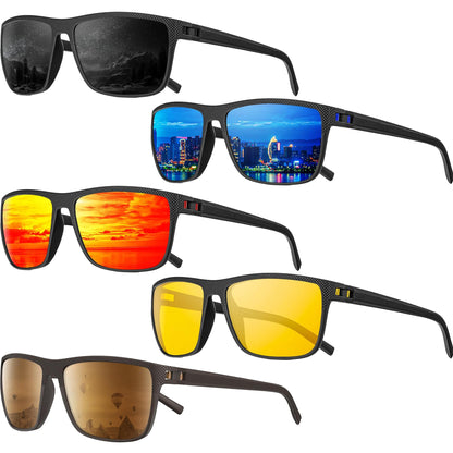 Square Polarized Golf Sunglasses for Men UV Protection