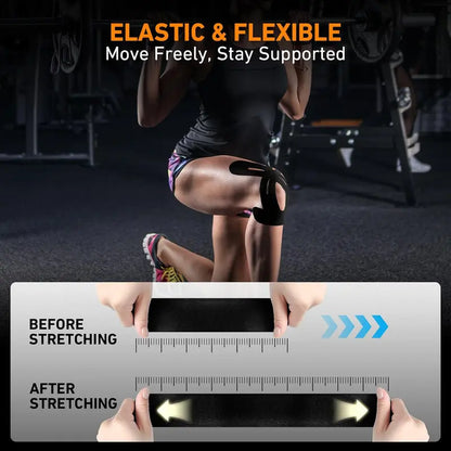 Precut Kinesiology Tape for Knees, 10 Pcs - Knee Support & Stability