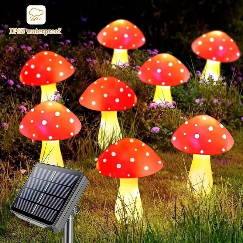 Outdoor Lamp Solar Mushroom Light up Garden Mushroom Lights