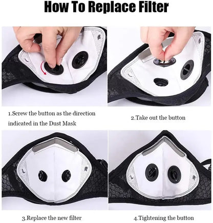 Carbon Filter Dust Mask Breathable | Reusable Detachable Adjustable