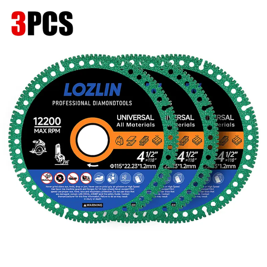 3Pcs 4.5" Diamond Cut-Off Wheels for Angle Grinder