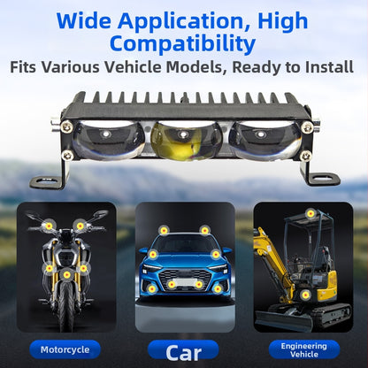 Mini LED Headlight Bumper Fog Lamps Projector Lens Car Light