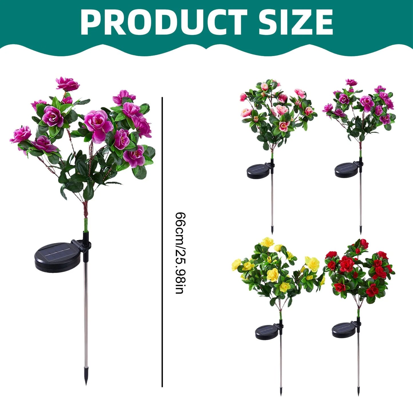 Garland Power Flower Lights Led Outdoor Garden Yard Stake Lamp Decor
