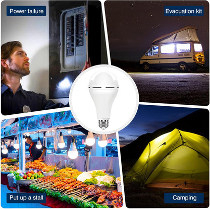 2Pcs/set Rechargeable Light Bulbs Battery Operated Powered Backup