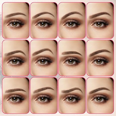 12 Eyebrow Shaper Kit, Reusable Eyebrow Template With Strap, 3 Minutes Makeup