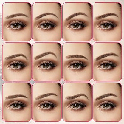 12 Eyebrow Shaper Kit, Reusable Eyebrow Template With Strap, 3 Minutes Makeup