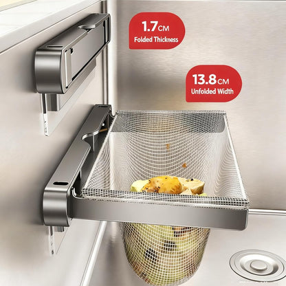 Foldable Sink Drain Strainer with Mesh Bags Fits All Sinks