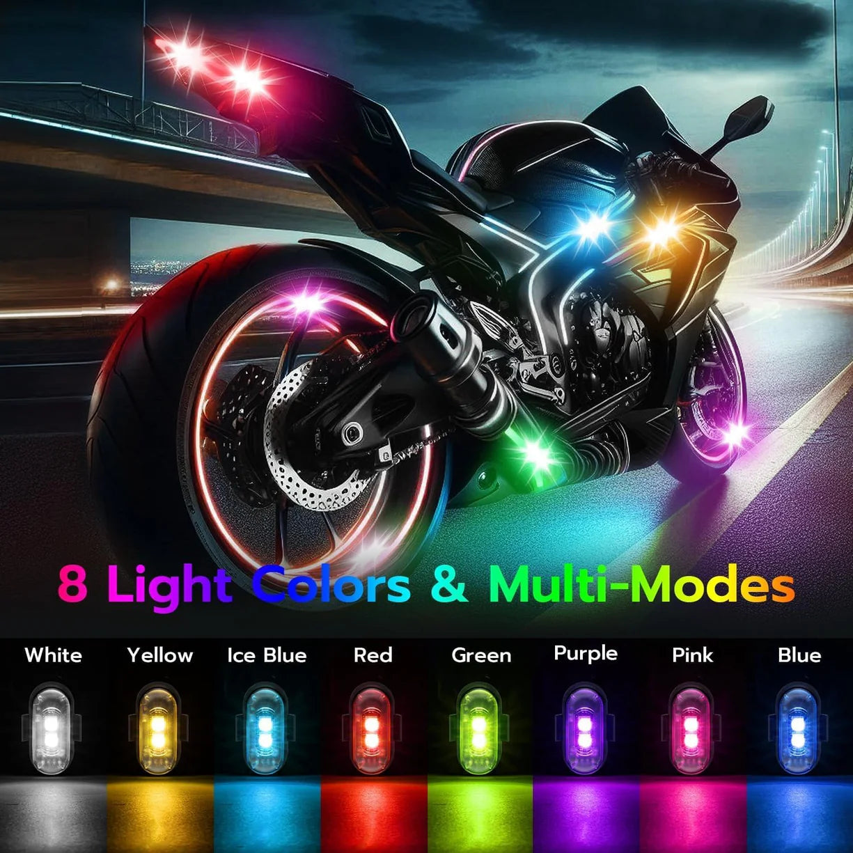 Multi-Use Wireless Strobe Safety Lights with Remote