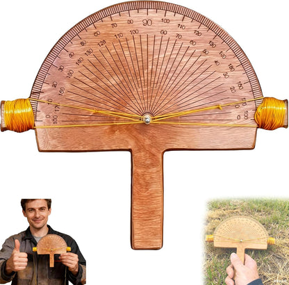Handcrafted Birch Wood Precision Angle Finder – Engraved Protractor for Accurate Measurements