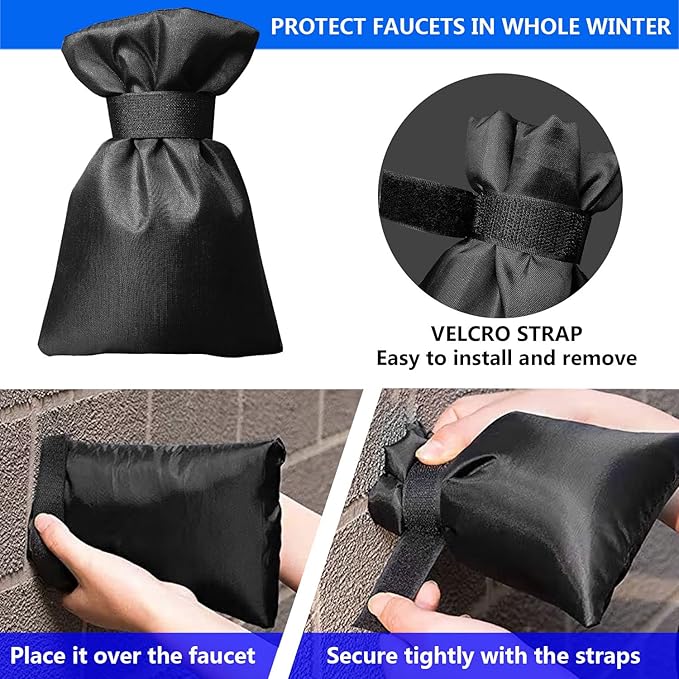 2Pcs Outdoor Faucet Cover for Winter, 15*18cm Outside Freeze Protection