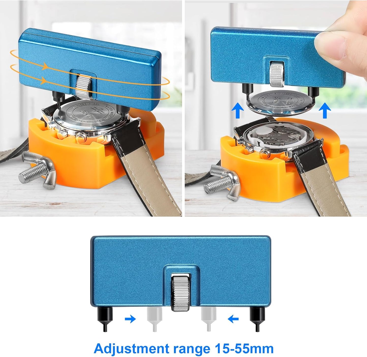 Watch Battery Replacement Tool Kit - Watch Wrench Back Remover for Rotate Open Watch Cover
