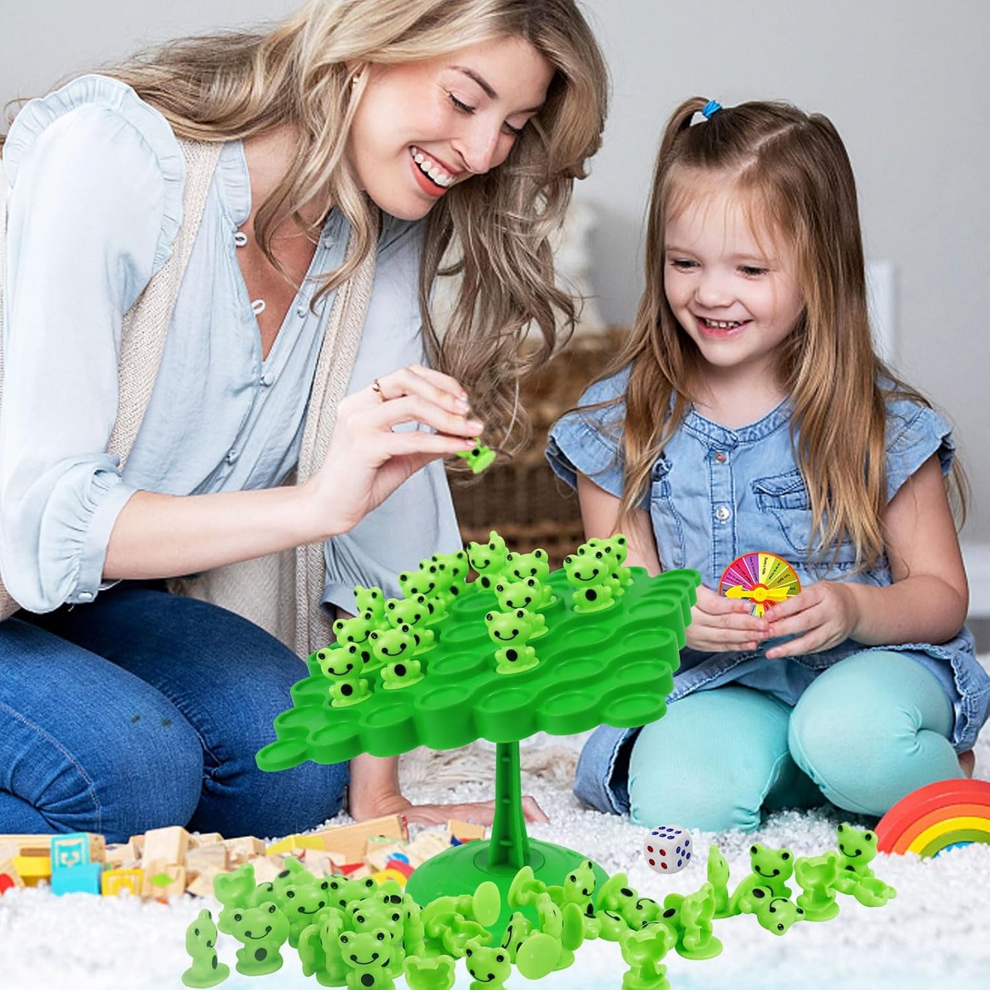 Frog Balance Game Toys,Balance Game Tree Two-Player Parent-Child Interactive Family Montessori Toy