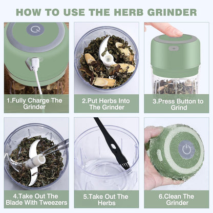 Electric Grinder- Efficiency 3.4oz Large Portable USB Charge