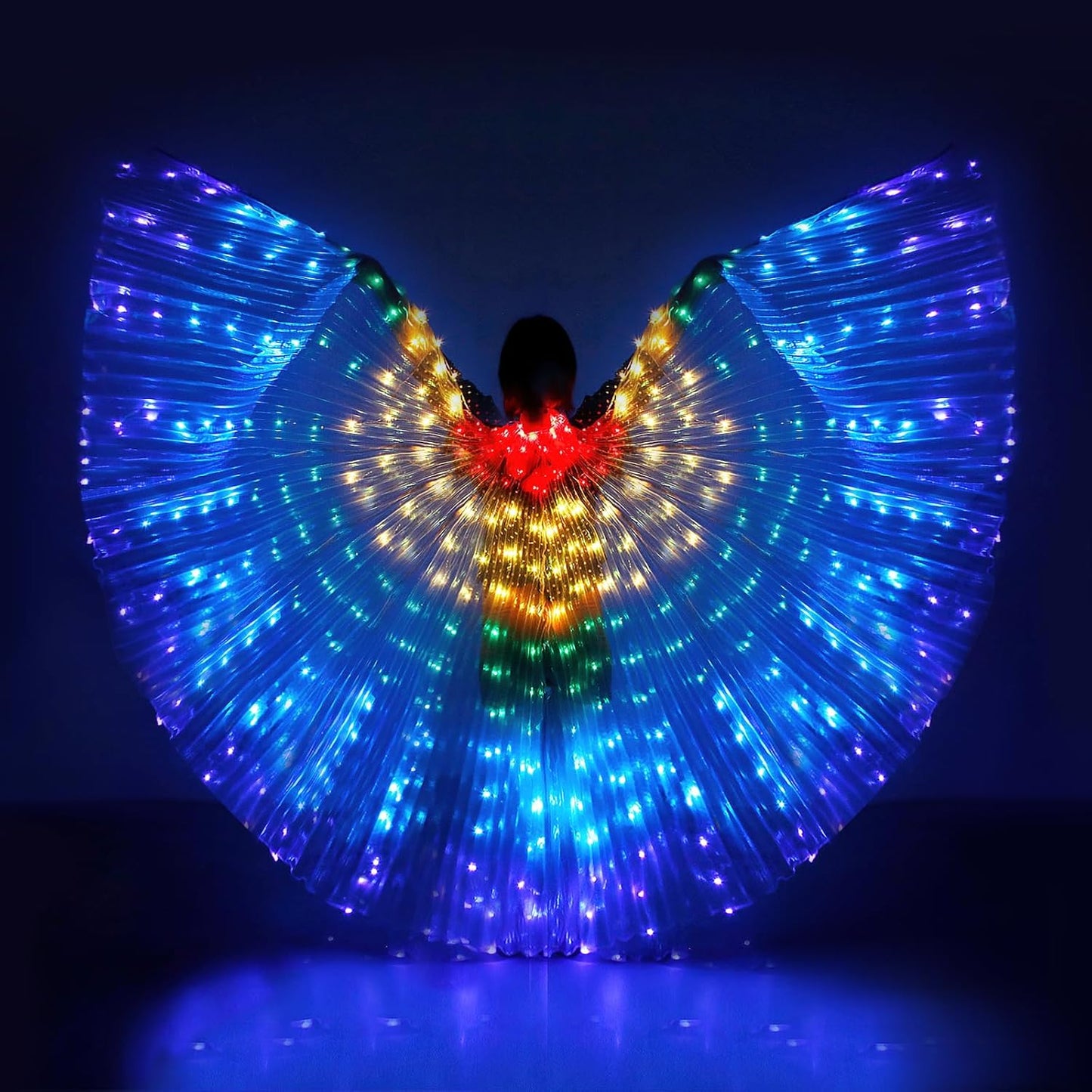 LED Angel Wings Light up Fairy Wings with Telescopic Sticks