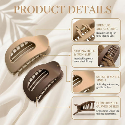 4PCS Duckbill Hair Clips for Women, French Flat Hair Claws for Thick Thin Hair