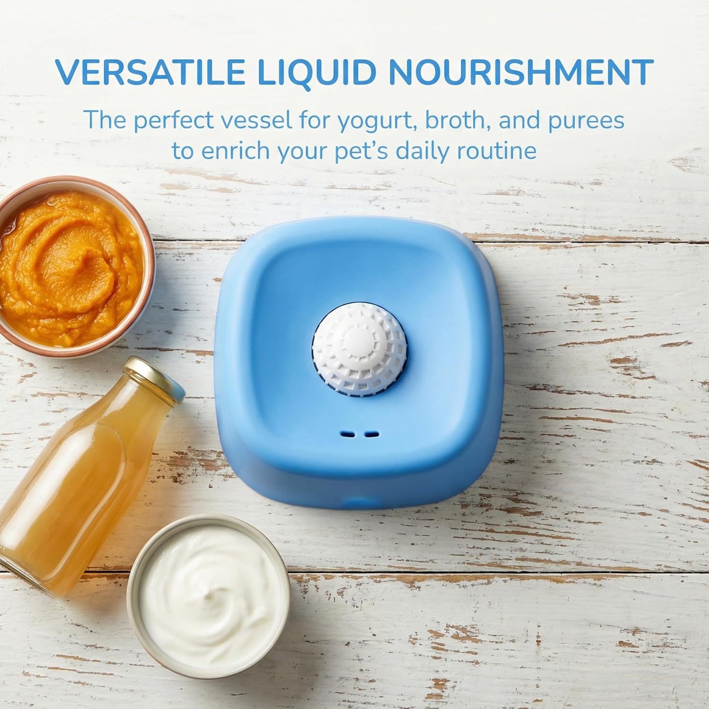 Slow Feeder Dog Bowls for Liquid Treat With Rolling Balls