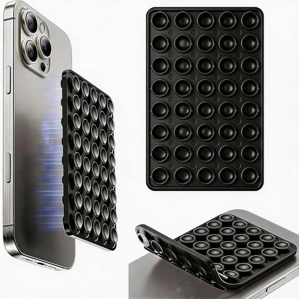 3Pcs Silicone Suction Cup Phone Case Mount - Double Sided, Strong Grip Holder for Selfie and Video