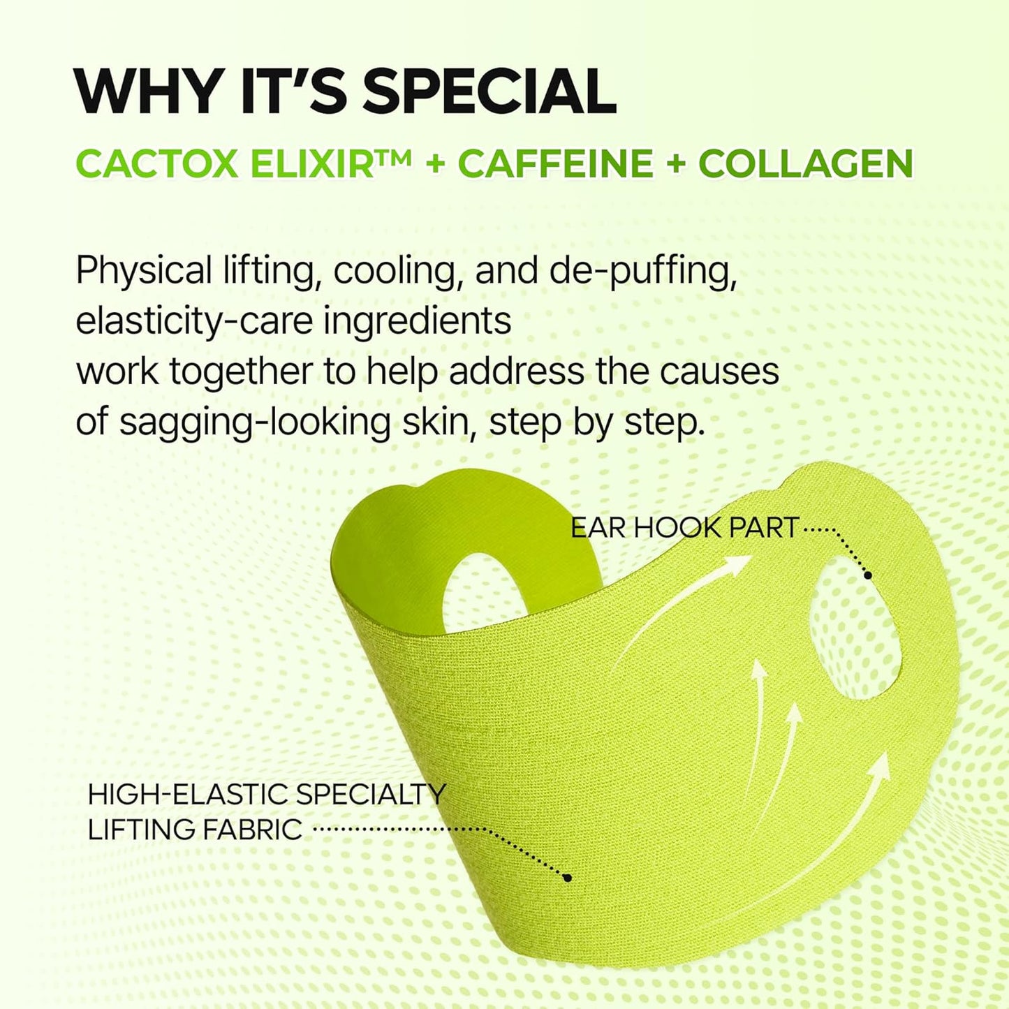 Cactus Cooling V-up Mask - Reduce Puffiness & Pore Tightening for Visible Pore Care Skin Repair