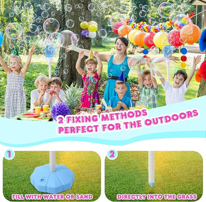 Bubble Machine for Kids, Automatic Standing Bubble Maker with Light/Music