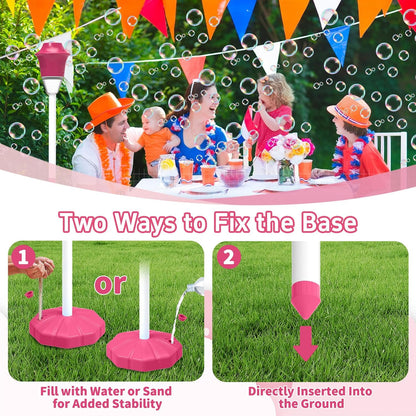 Bubble Machine for Kids, Automatic Standing Bubble Maker with Light/Music