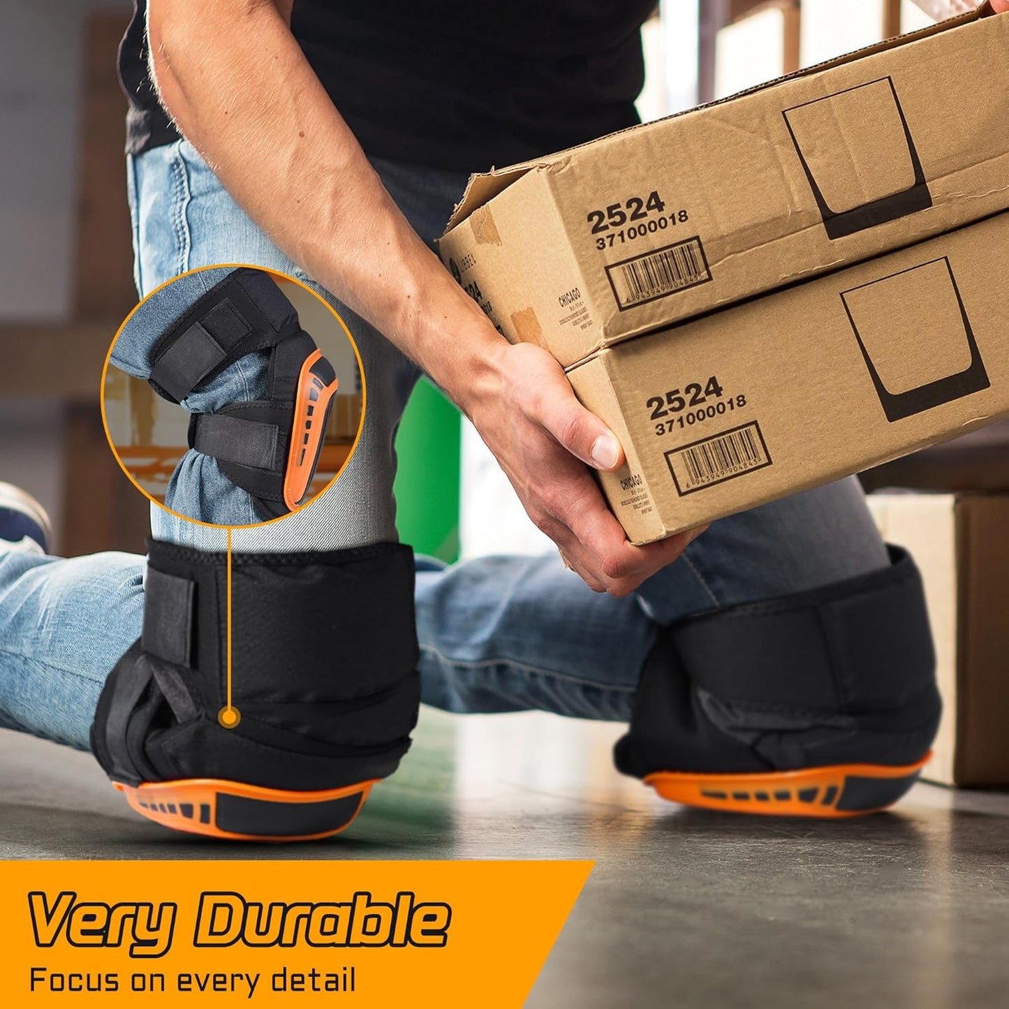 One Pair of Knee Pads - Extended Comfort Professional Knee Pads