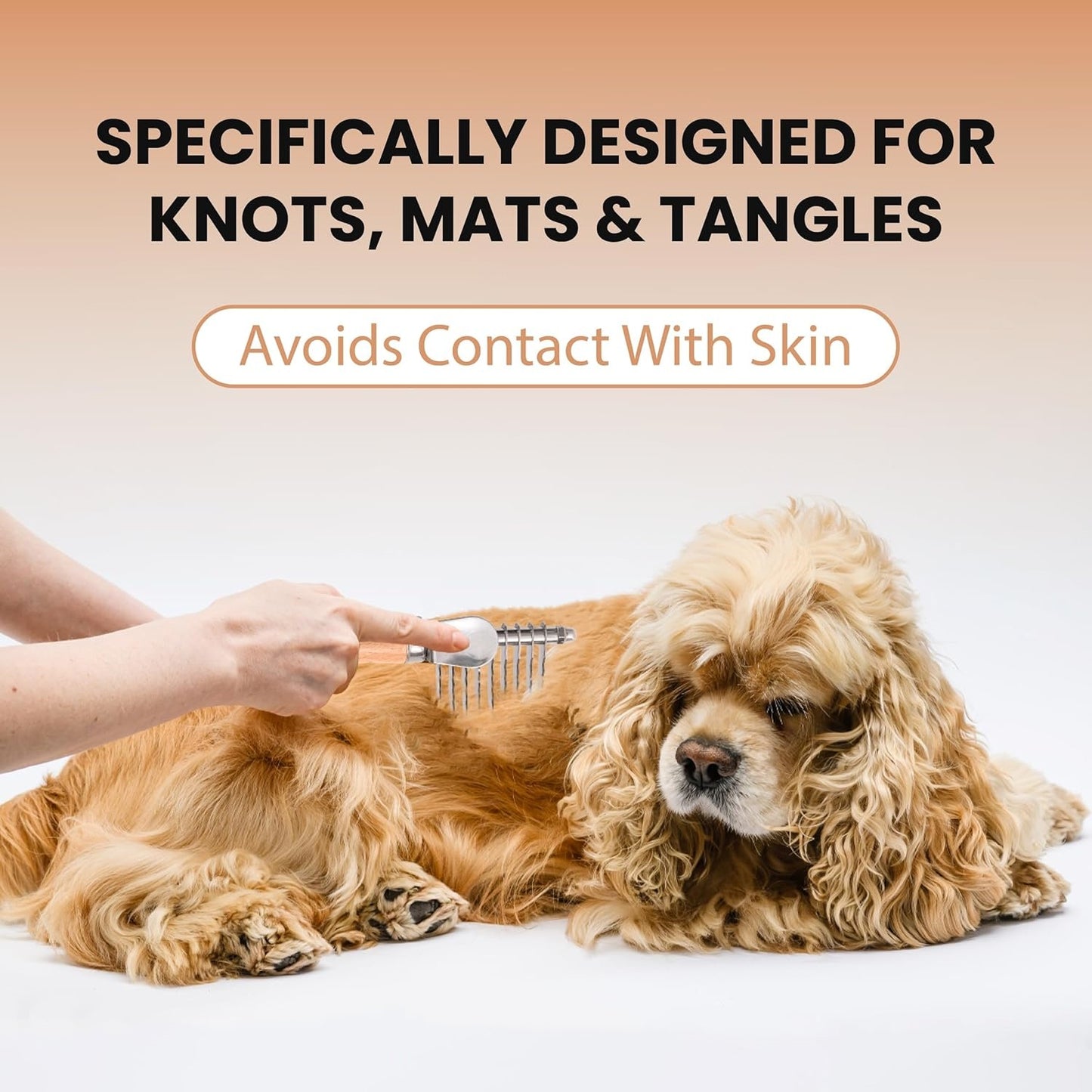 Dog Dematting Brush & Rake, Detangler Brush for Dogs