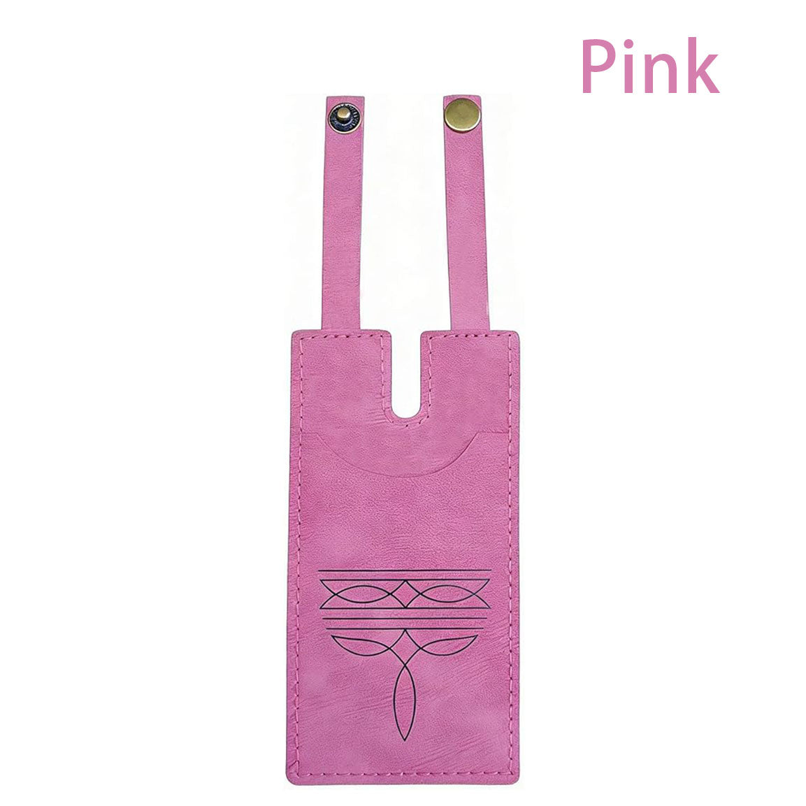 Western Leather Boot Credit Card Holder with Snap Fastening for Women