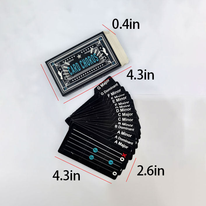 A Set Of 15pcs Guitar Card Chords - Music Recognition Cards