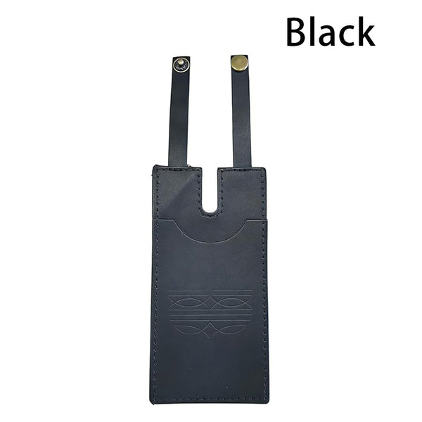 Western Leather Boot Credit Card Holder with Snap Fastening for Women