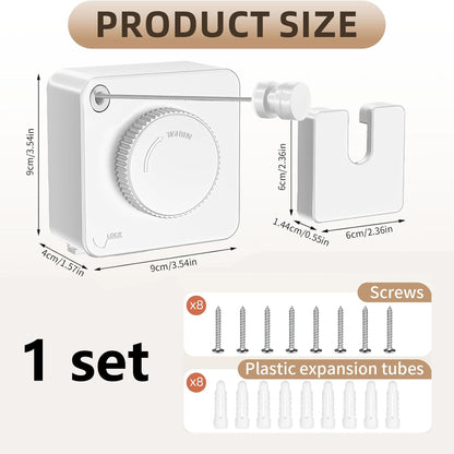Stainless Steel Anti-Sag Retractable Clothesline 40LB Capacity