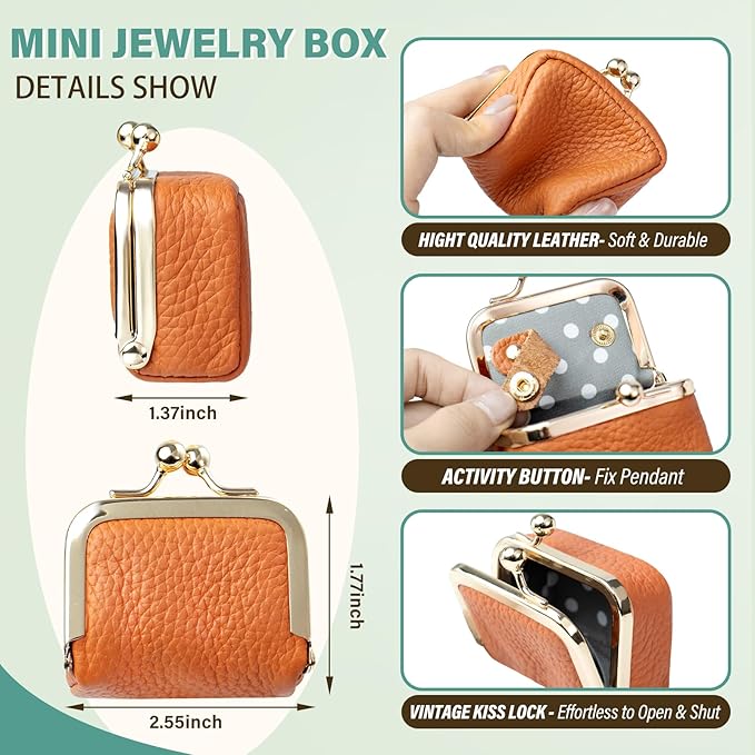 Genuine Leather Mini Jewelry Box