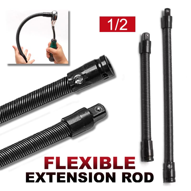 Square Drive Flexible Long Socket Extension Ratchet