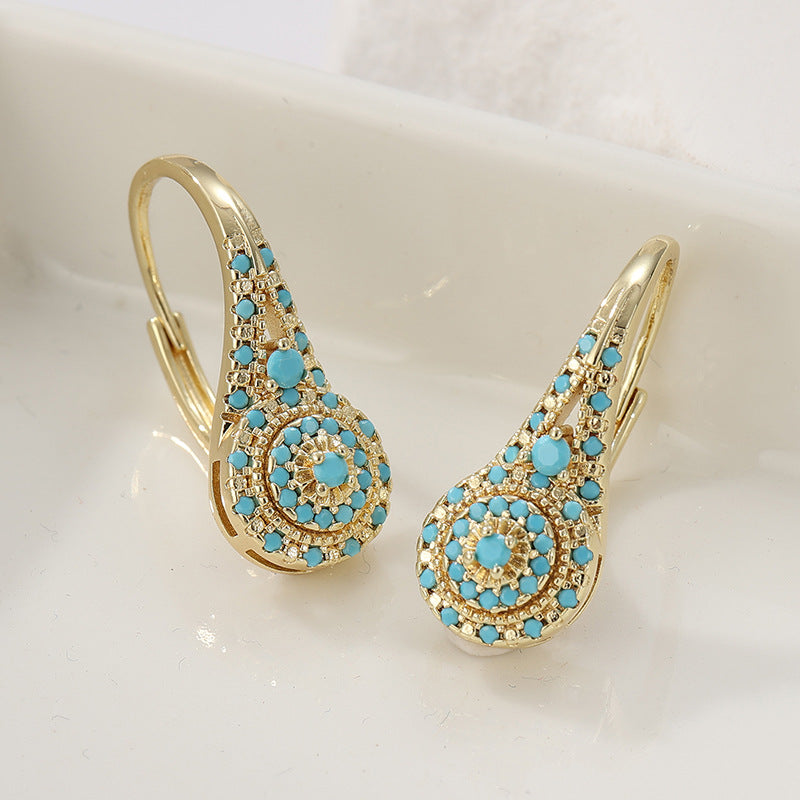 Synthetic Turquoise Earrings