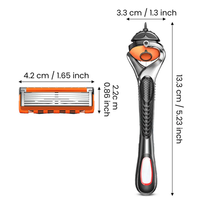 24Pcs Men's Razor Blade Replacement Refills with Handle