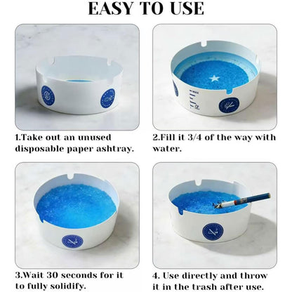 25Pcs Foam Paper Portable Disposable Thickened Smokeless Ashtrays