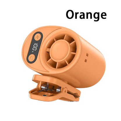 Car Clip on Fan with LED Display -360° Rotation, 100 Speeds Adjustable, USB Rechargeable