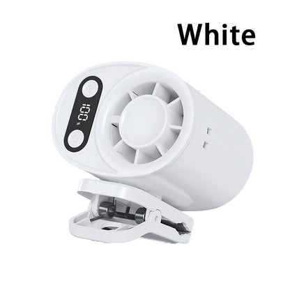Car Clip on Fan with LED Display -360° Rotation, 100 Speeds Adjustable, USB Rechargeable