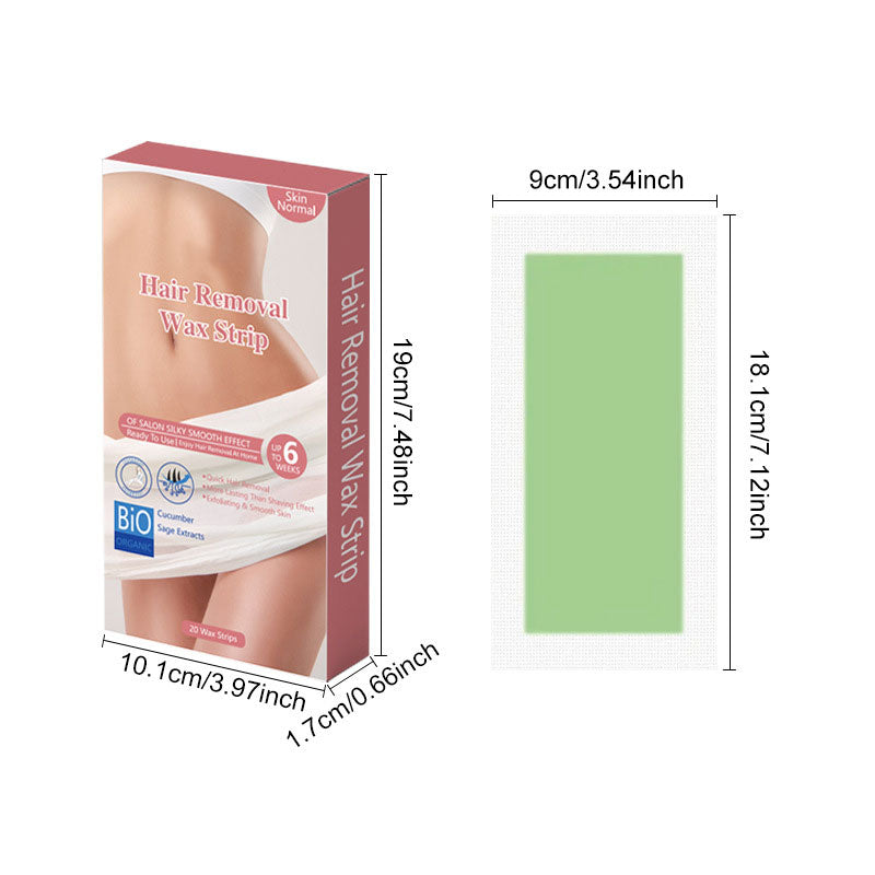 20PCS Wax Strips for Face & Body Hair Removal, Painless Hair Removal For All Skin Types