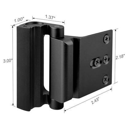 Home Security Door Reinforcement Lock for Kids Safety Withstand 800 lbs for Inward Swinging Inside Door