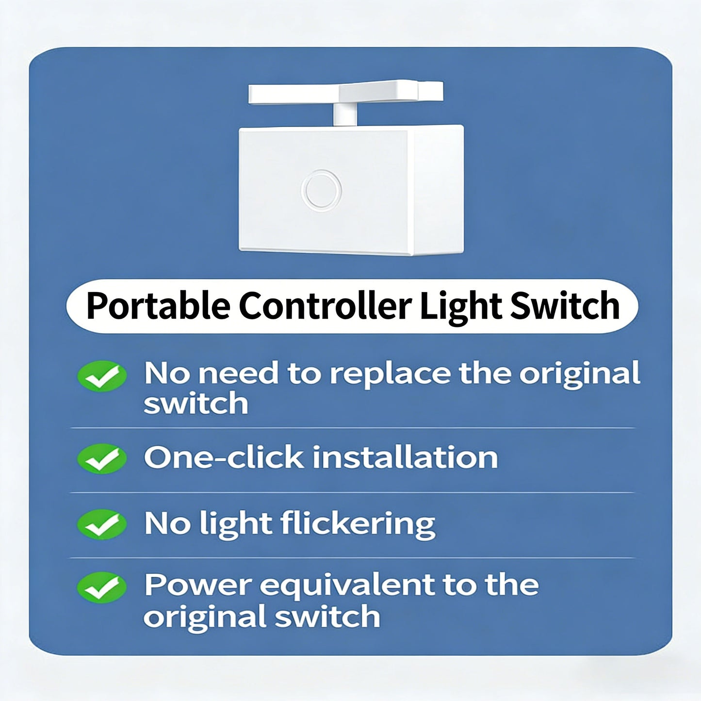 2 Sets Portable Wireless Remote Light Switch - Easy Installing for Home Lighting Management