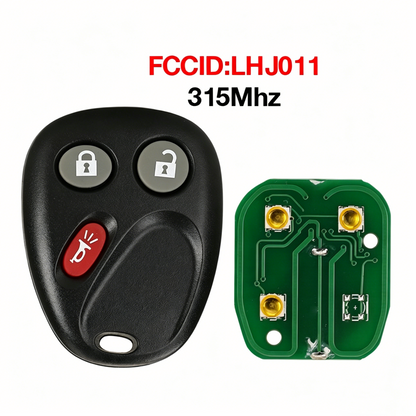 Chevrolet Cadillac 3-Button Remote Car Key, 315 Frequency LHJ011