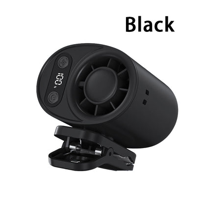 Car Clip on Fan with LED Display -360° Rotation, 100 Speeds Adjustable, USB Rechargeable