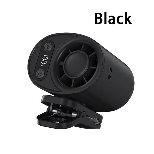 Car Clip on Fan with LED Display -360° Rotation, 100 Speeds Adjustable, USB Rechargeable