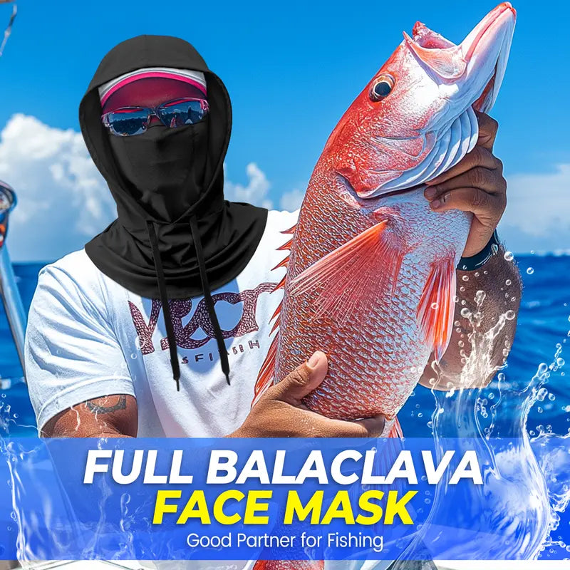 UV-Protective, Breathable Full-Head Hooded Face Mask — Unisex Fishing Mask