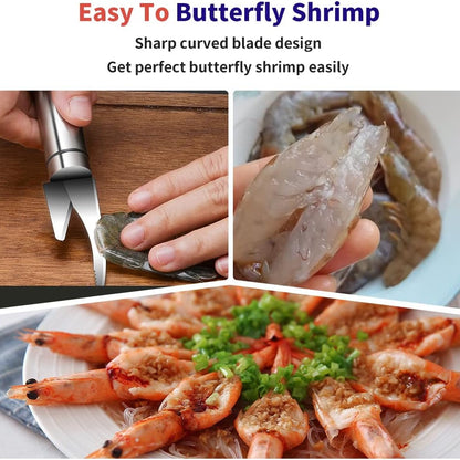 2PCS Shrimp Deveining Tool Stainless Steel