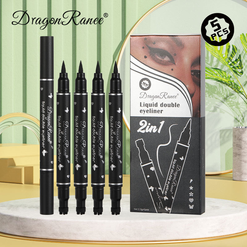 5PCS Black Liquid Eyeliner Stamps Set