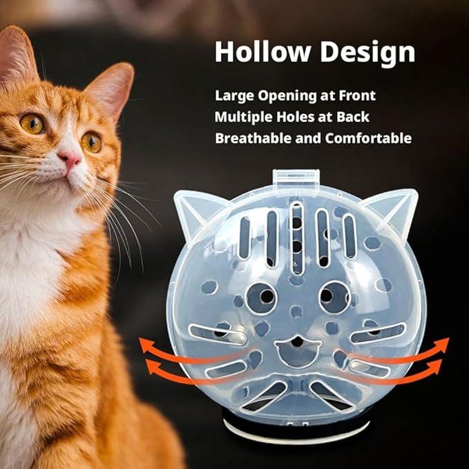 Cat Transparent Muzzle Breathable Face（2PCS）