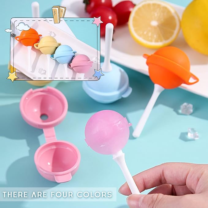 4PCS Silicone Lollipop Ice Cream Mold