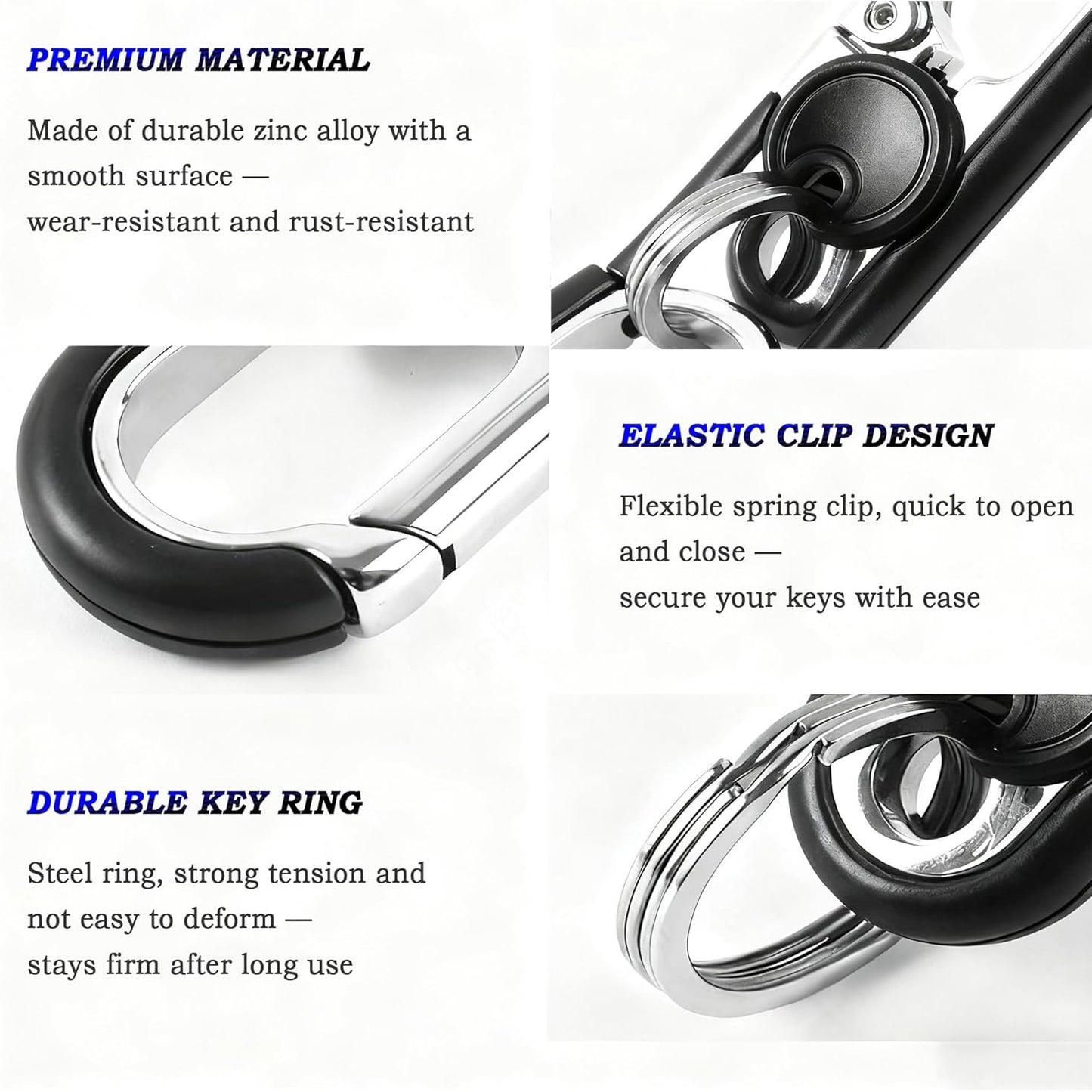 3-Piece Car Key Chain Set